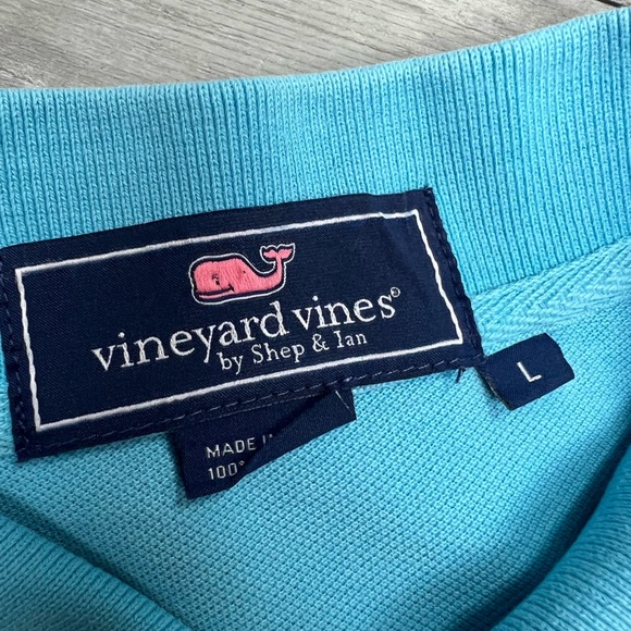 Vineyard Vines Aqua Blue Polo Shirt L - Picture 3 of 4